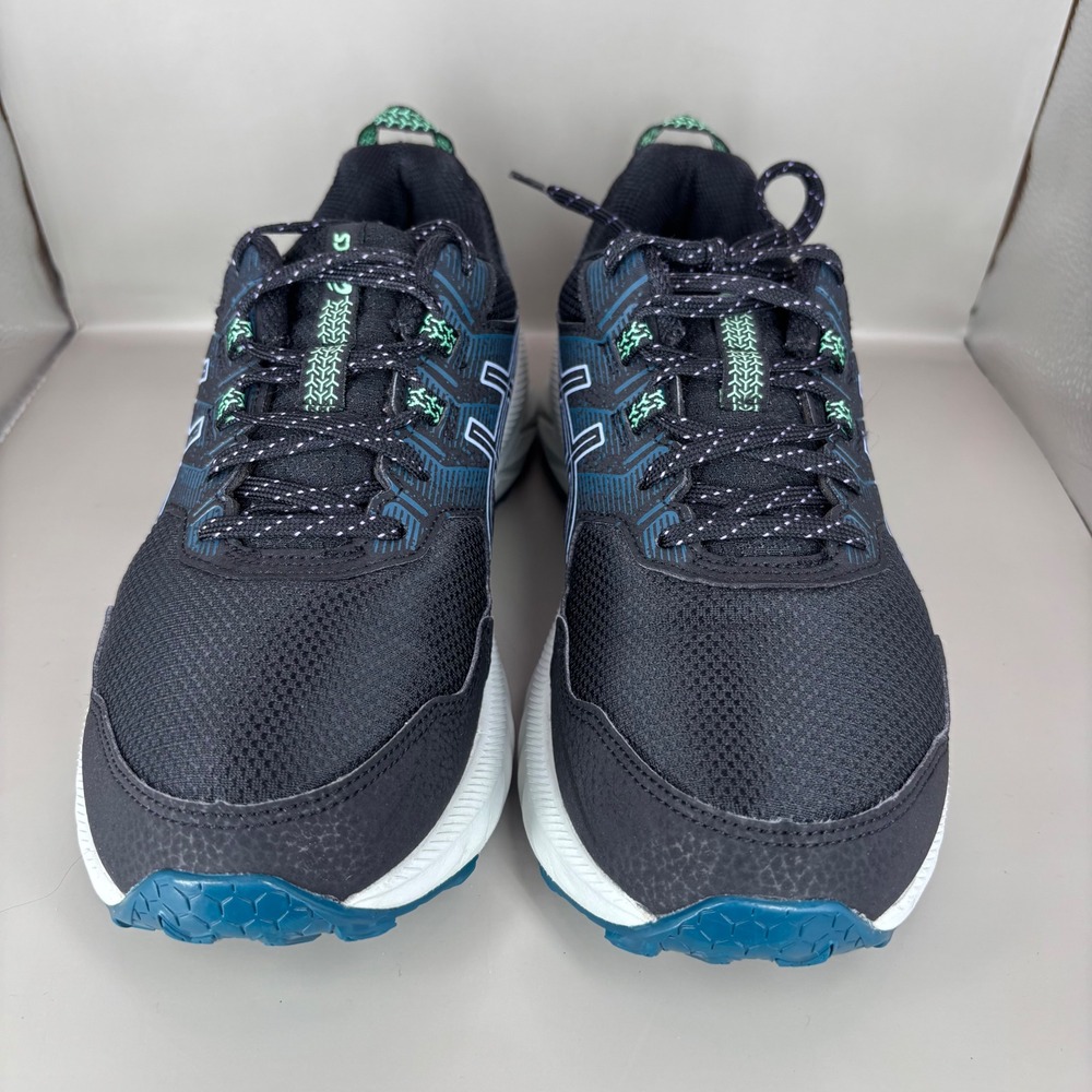 Asics Gel-Venture 9 Womens Trail Running Shoes Black Blue 1012B313 Size 9.5 - Picture 2 of 7
